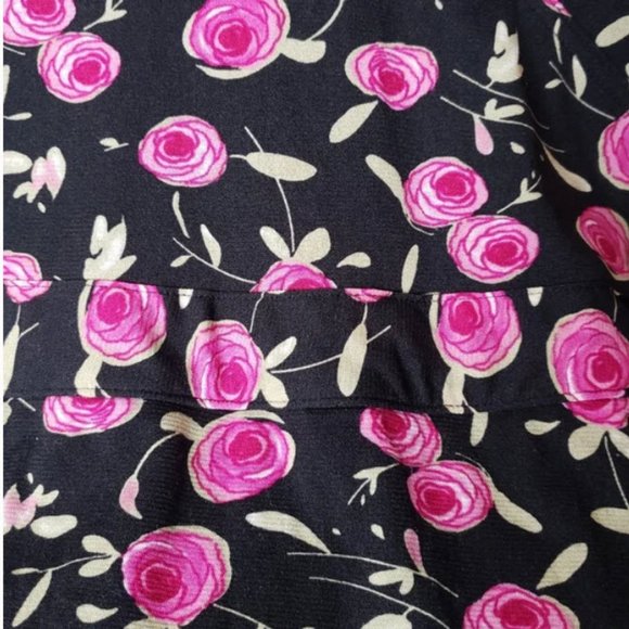 absolutely stunning black with pink roses Style & Co. blouse 2X - Picture 7 of 10